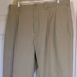 Polo Ralph Lauren Ethan Pant Khaki Pants Mens 35x30 Pleated Straight Leg Chinos